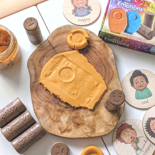 Yellow Door Let’s Roll Rolling Pin Toddler Toys Emotions Playdough Sand Toys Sensory Toys 2yrs 