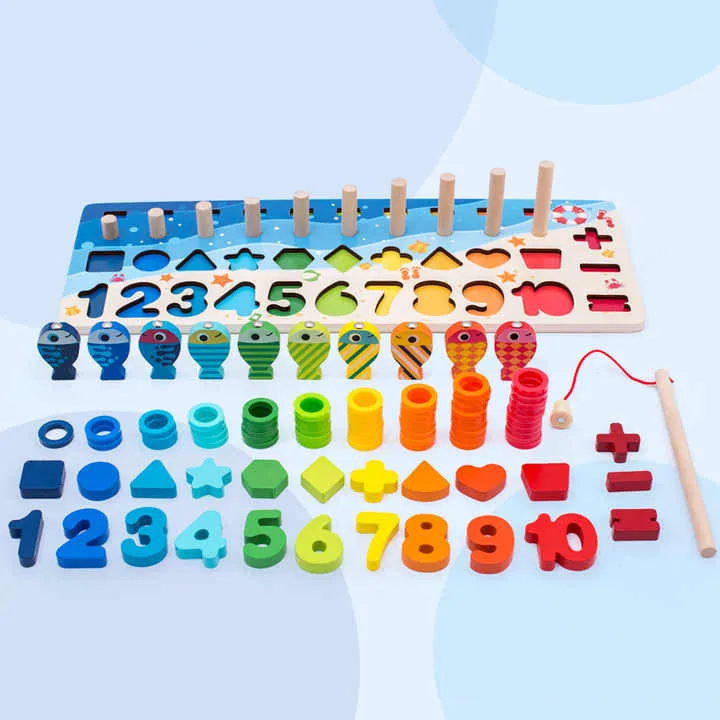 Zhiqu اللوغاريتم المجلس للأطفال شكل رقمي . Zhiqu Logarithm Board for Kids Digital Shape